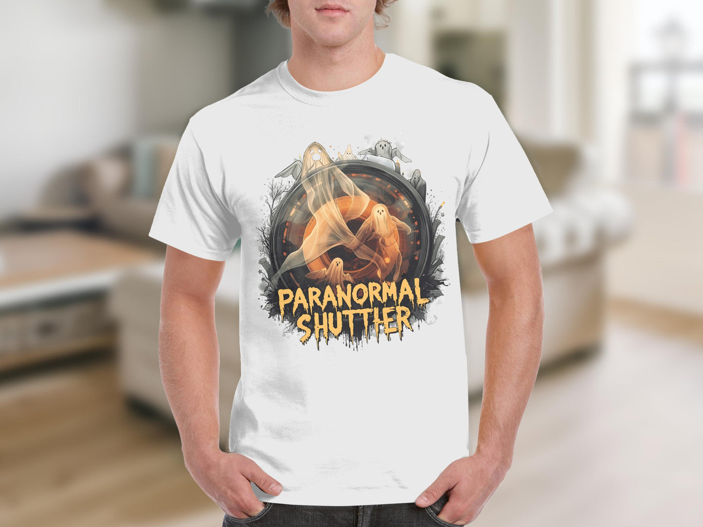 Paranormal Shutter Graphic Tees for Enthusiasts