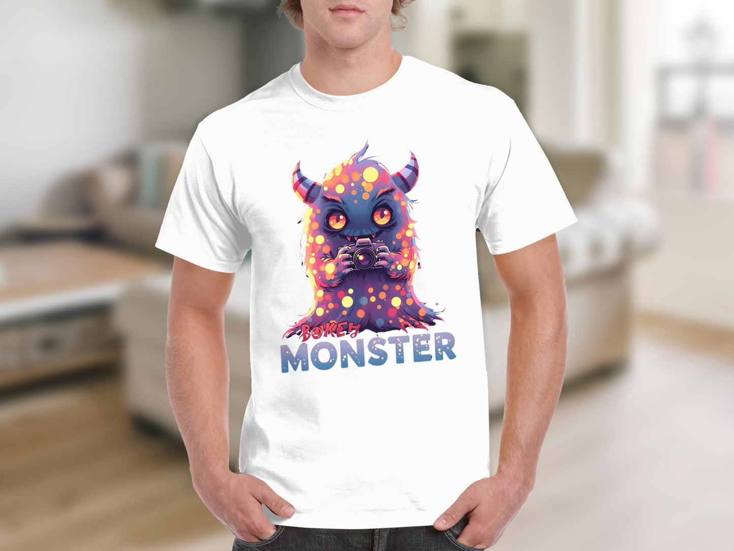 Psychedelic Multicolored Monster Art T-Shirt