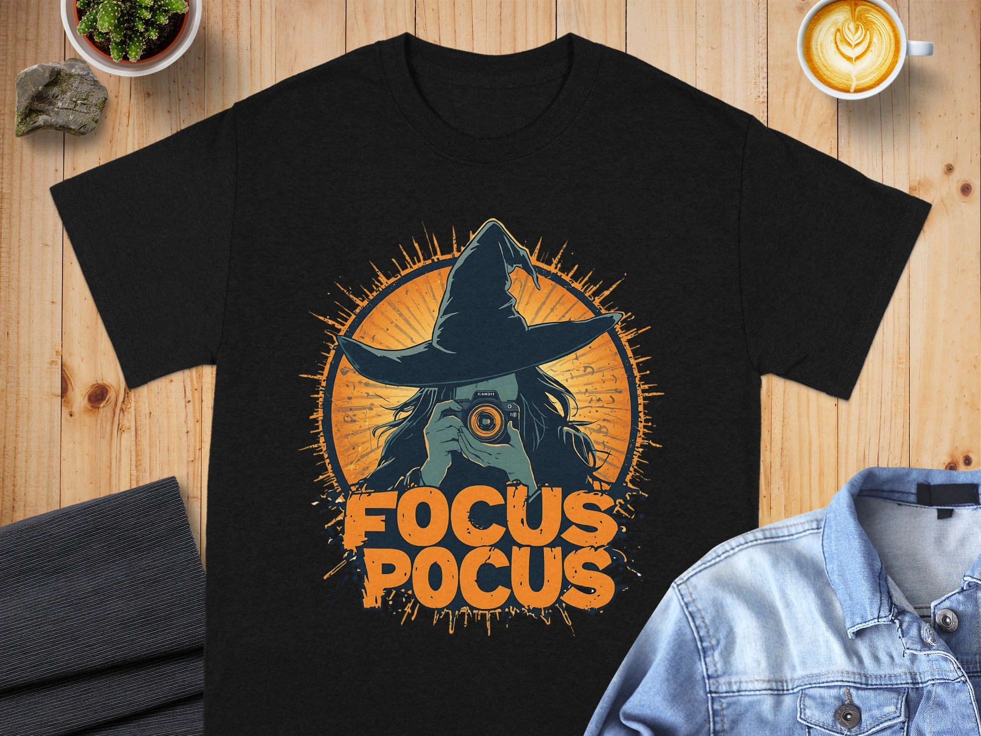 Focus Pocus Photography Witch Artwork T-Shirt