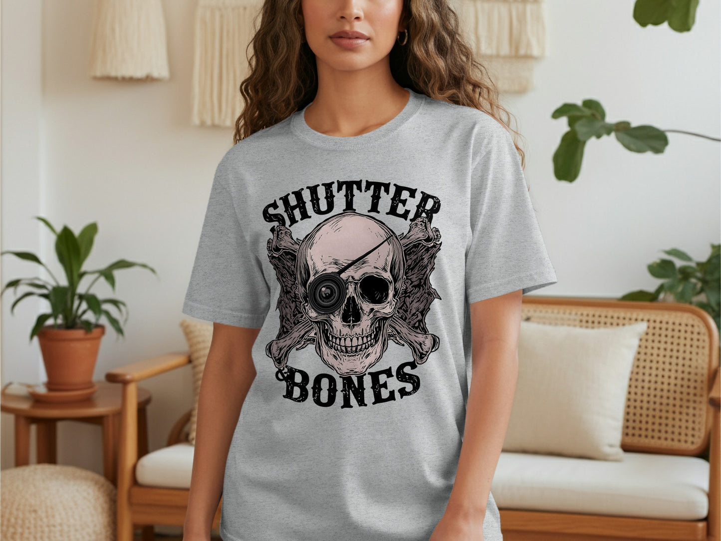 Shutter Bones Graphic Skull T-Shirt