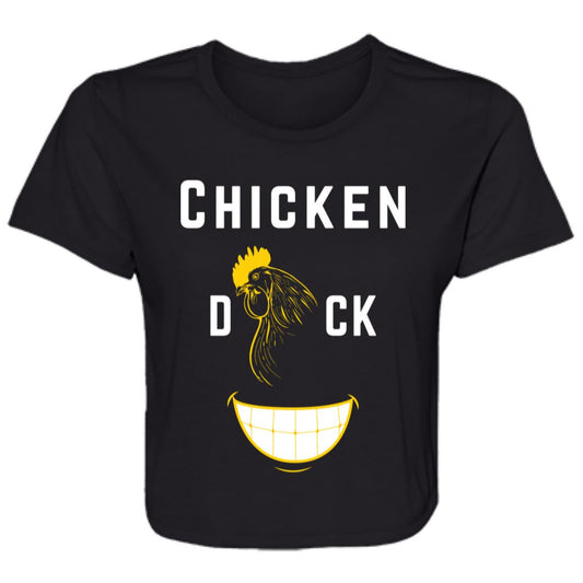 Chicken D*ck Smile Flowy Cropped Tee