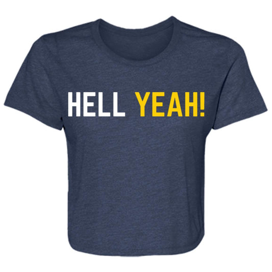 Hell Yeah Flowy Cropped Tee