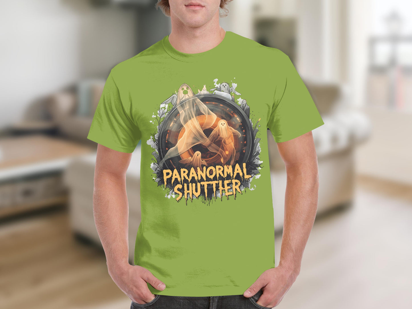 Paranormal Shutter Ghost T-Shirt Ghost Design