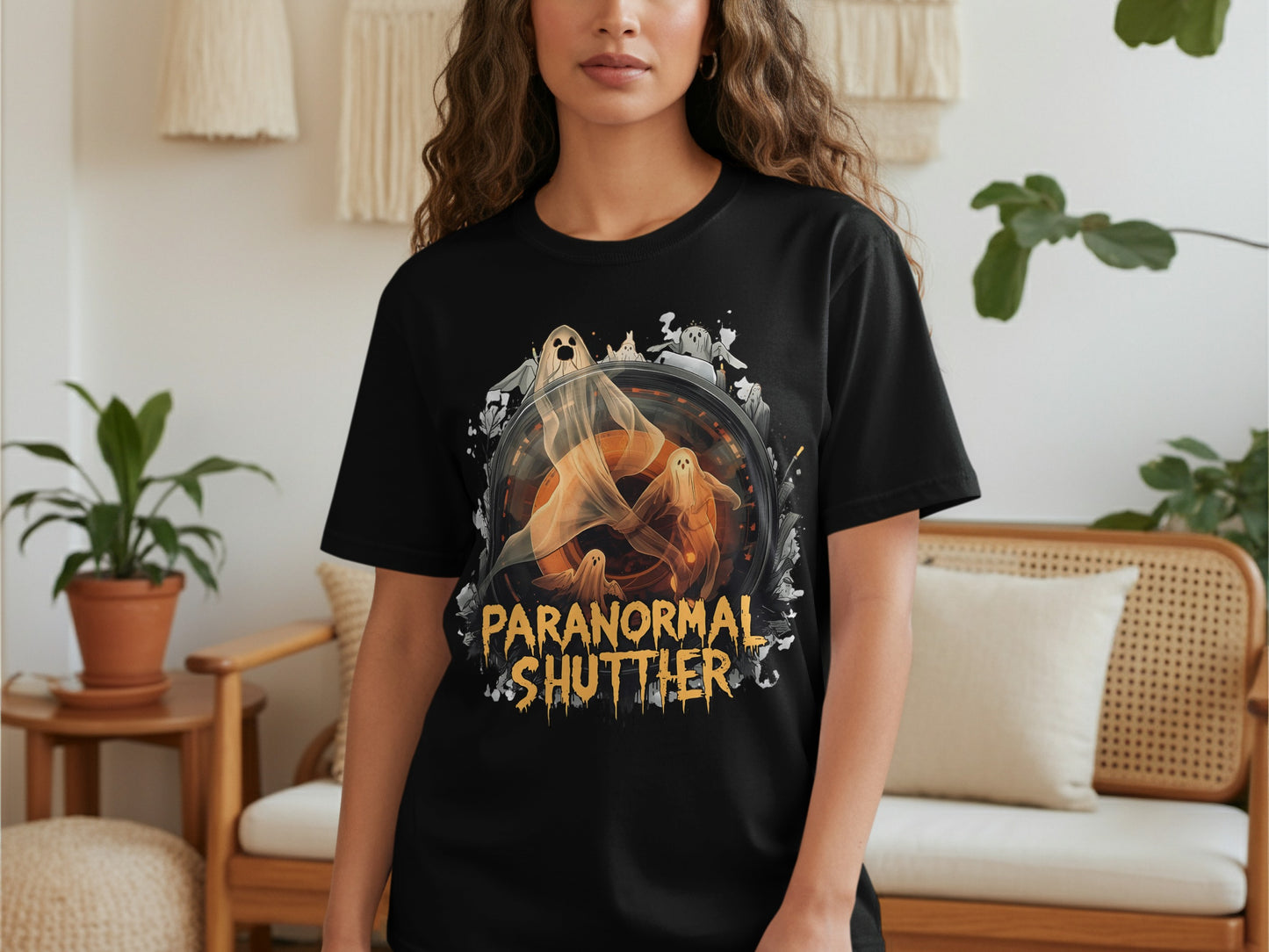 Paranormal Shutter Graphic Tee for Casual Wear