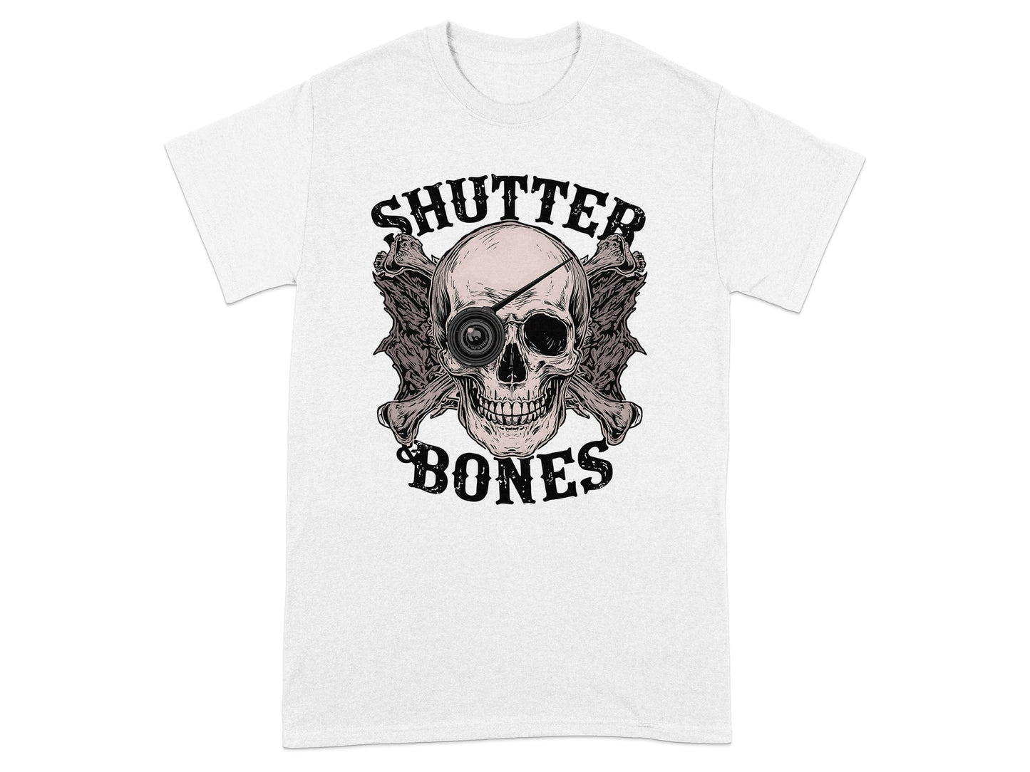 Skull Pirate Shutter Bones Graphic T-shirt Product