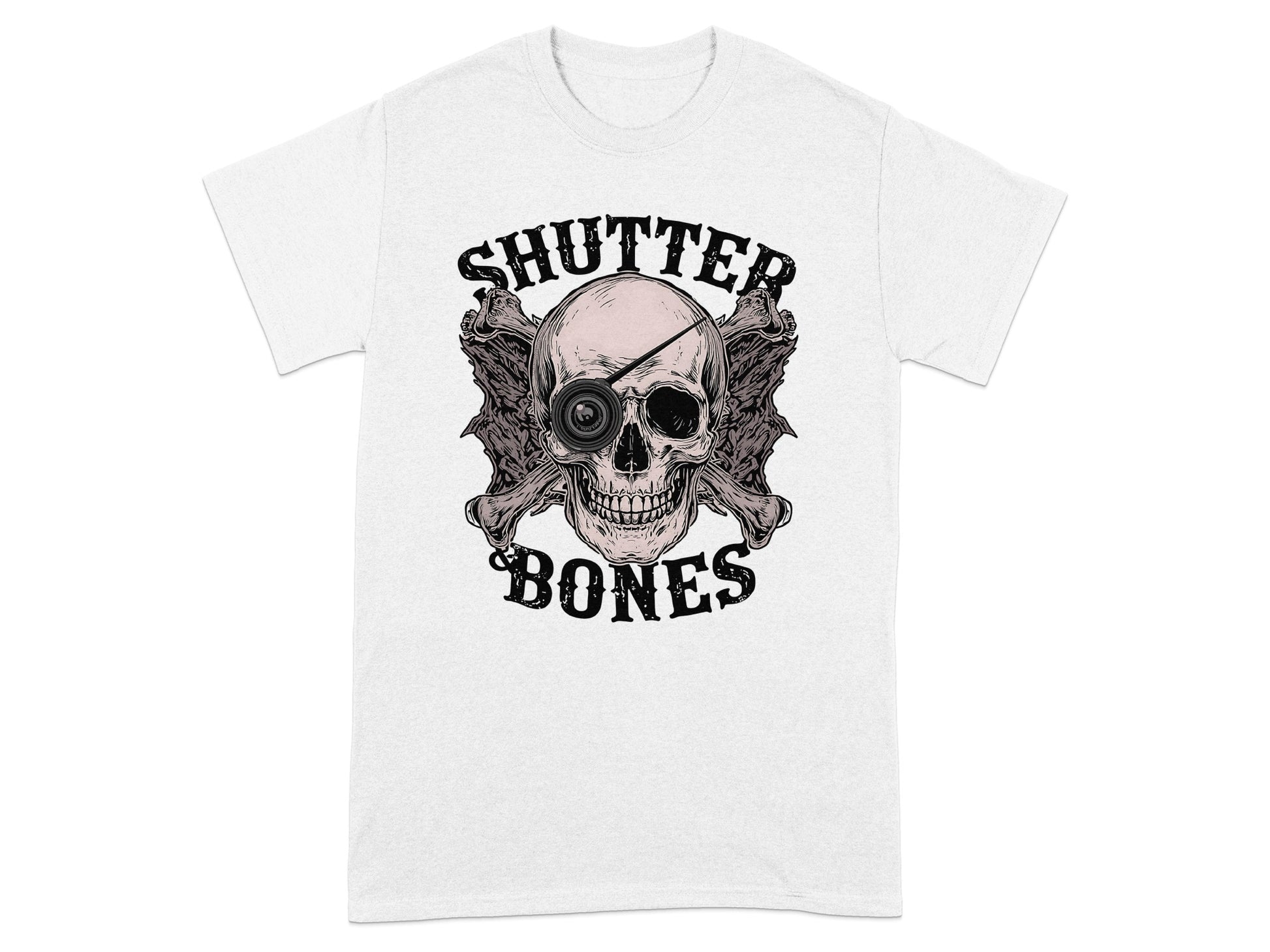 Skull Pirate Shutter Bones Graphic T-shirt Product