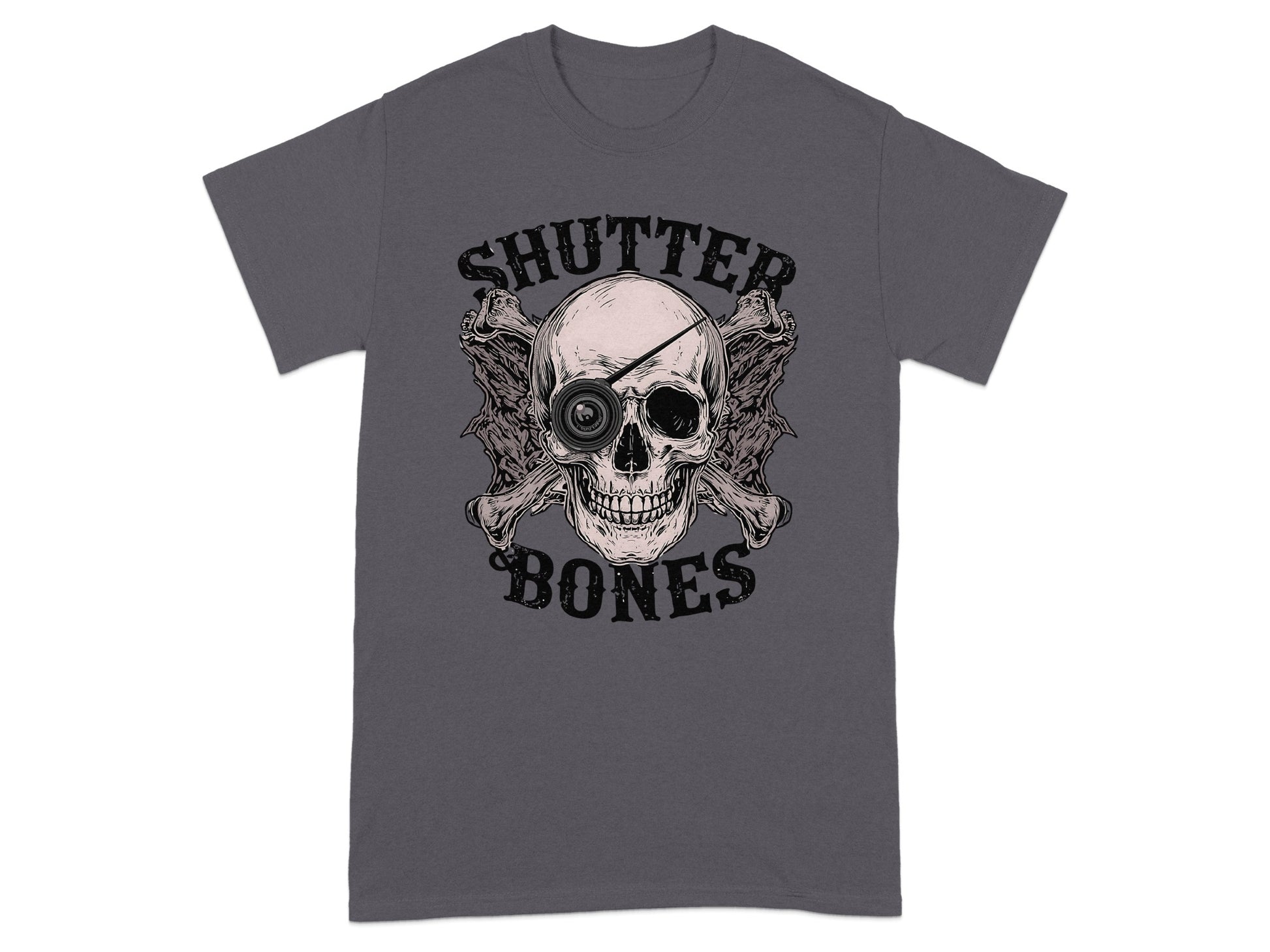 Shutter Bones Skull with Crossbones Graphic Tee