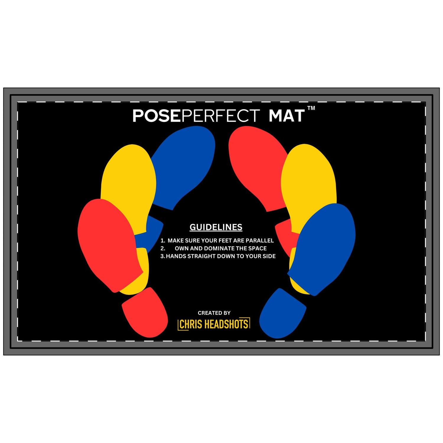 PosePerfect Mat by Chris Headshots — numbered posing mat for photographers