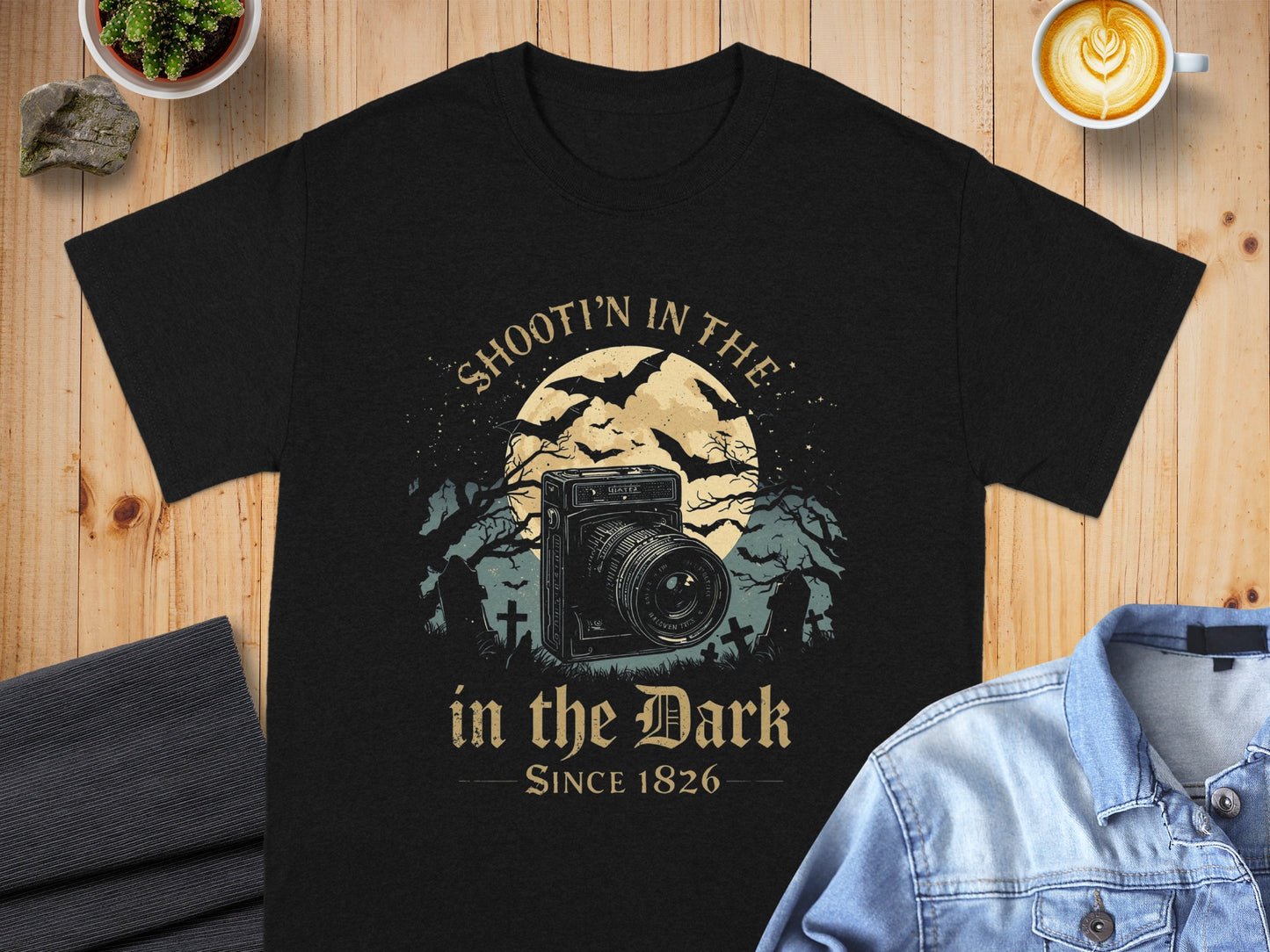 Shootin in the Dark Since 1826 Graphic Tee Product