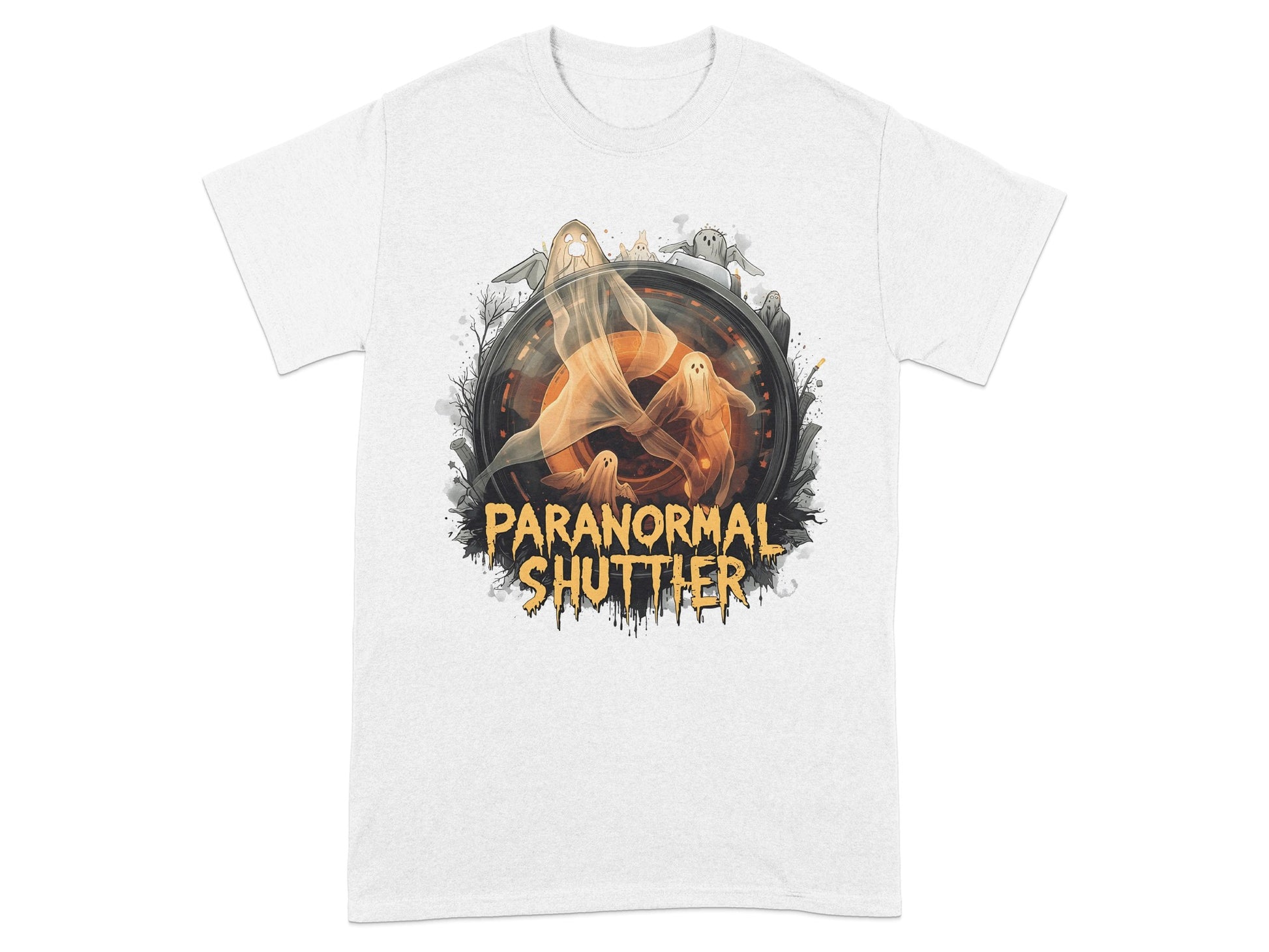 Paranormal Shutter Halloween T-Shirt for Spooky Season