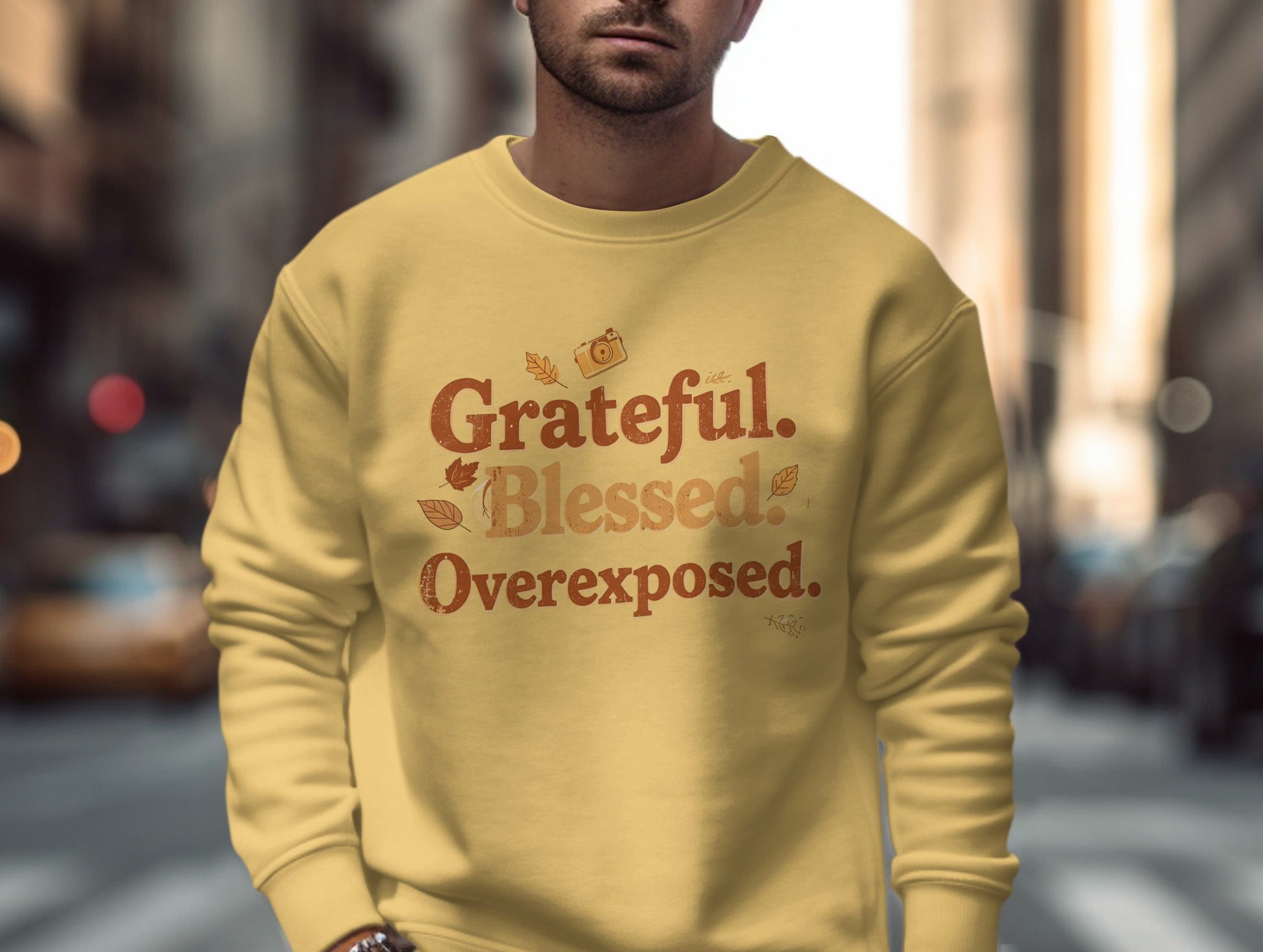 Grateful Blessed Overexposed Casual Wear Sweatshirt