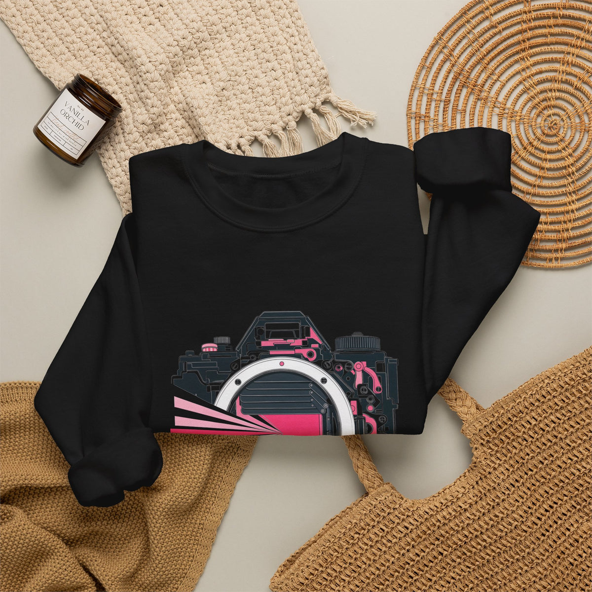 Shutter / Early Detection — Breast Cancer Awareness Crewneck (Photographer Collection)