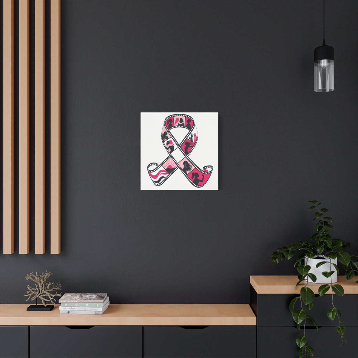 Film Strip Ribbon — Breast Cancer Awareness Canvas (Photographer Collection)