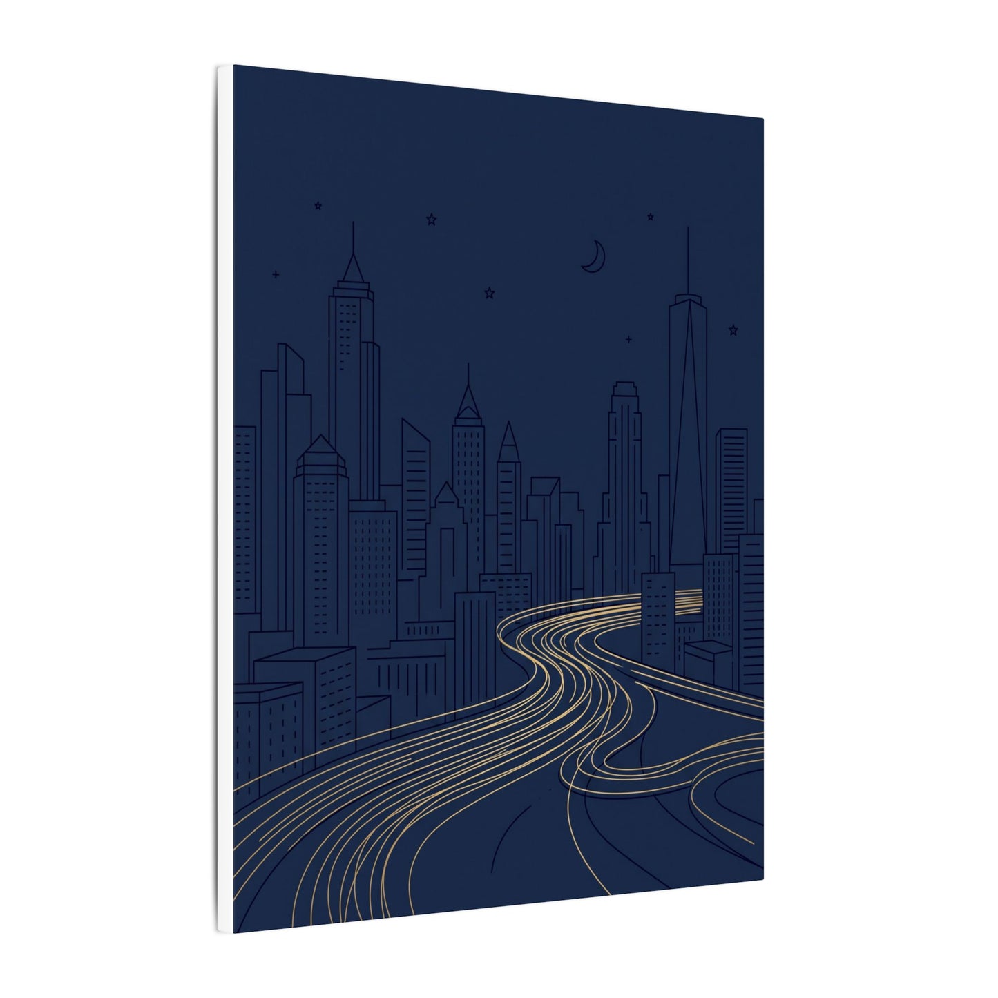 City Light Trails Canvas Wall Art