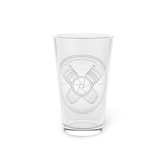 Shutter Emblem Photographer Pint Glass