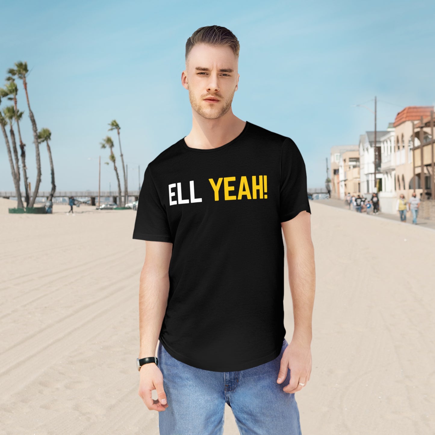 ELL Yeah! Chris Headshots Curved Hem Tee