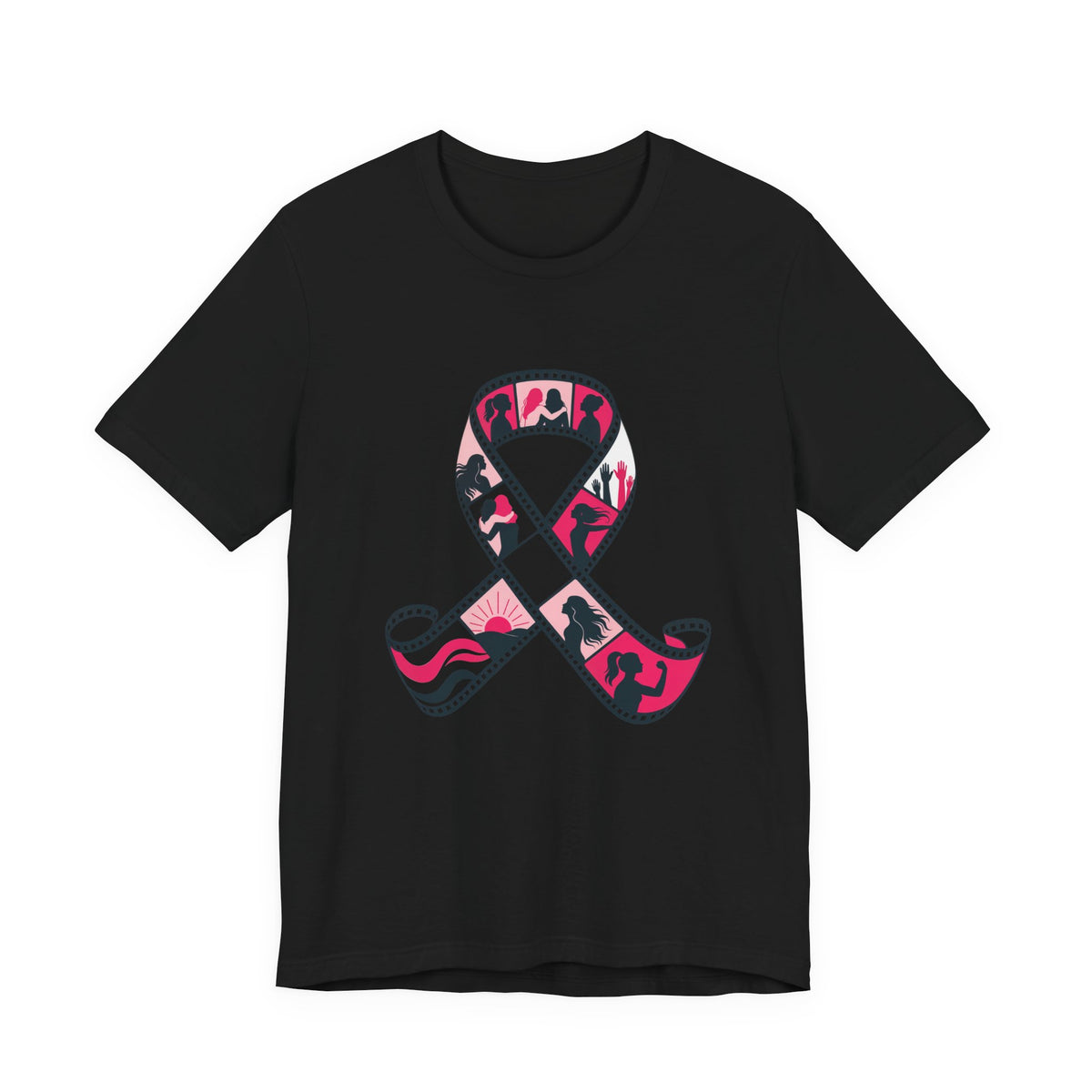 Film Strip Ribbon — Breast Cancer Awareness Tee (Photographer Collection)