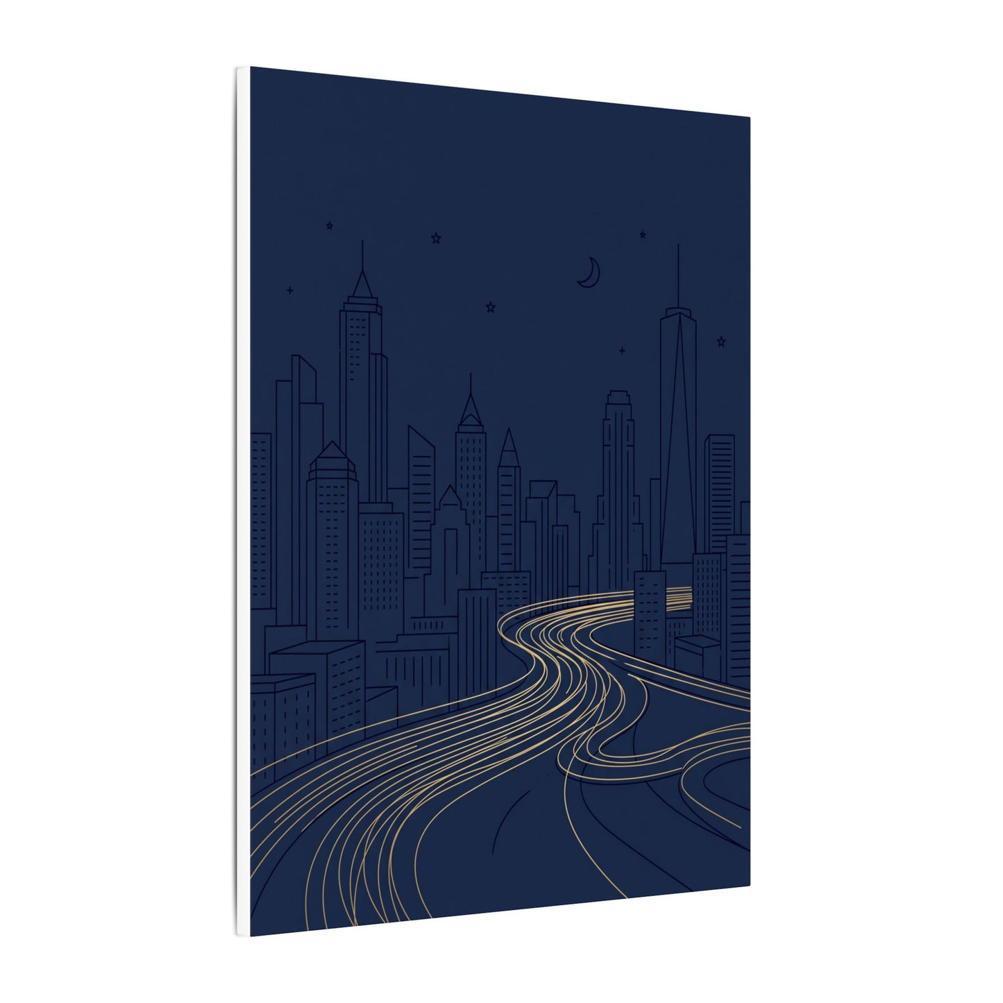 City Light Trails Canvas Wall Art