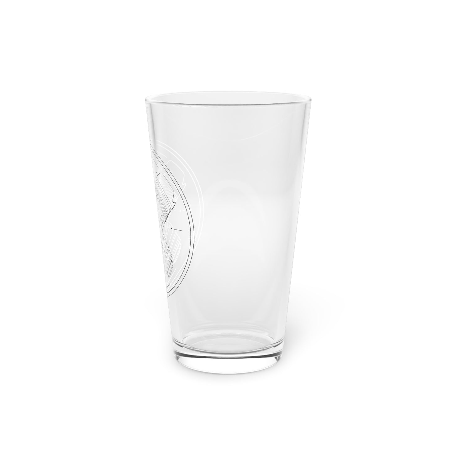 Shutter Emblem Photographer Pint Glass