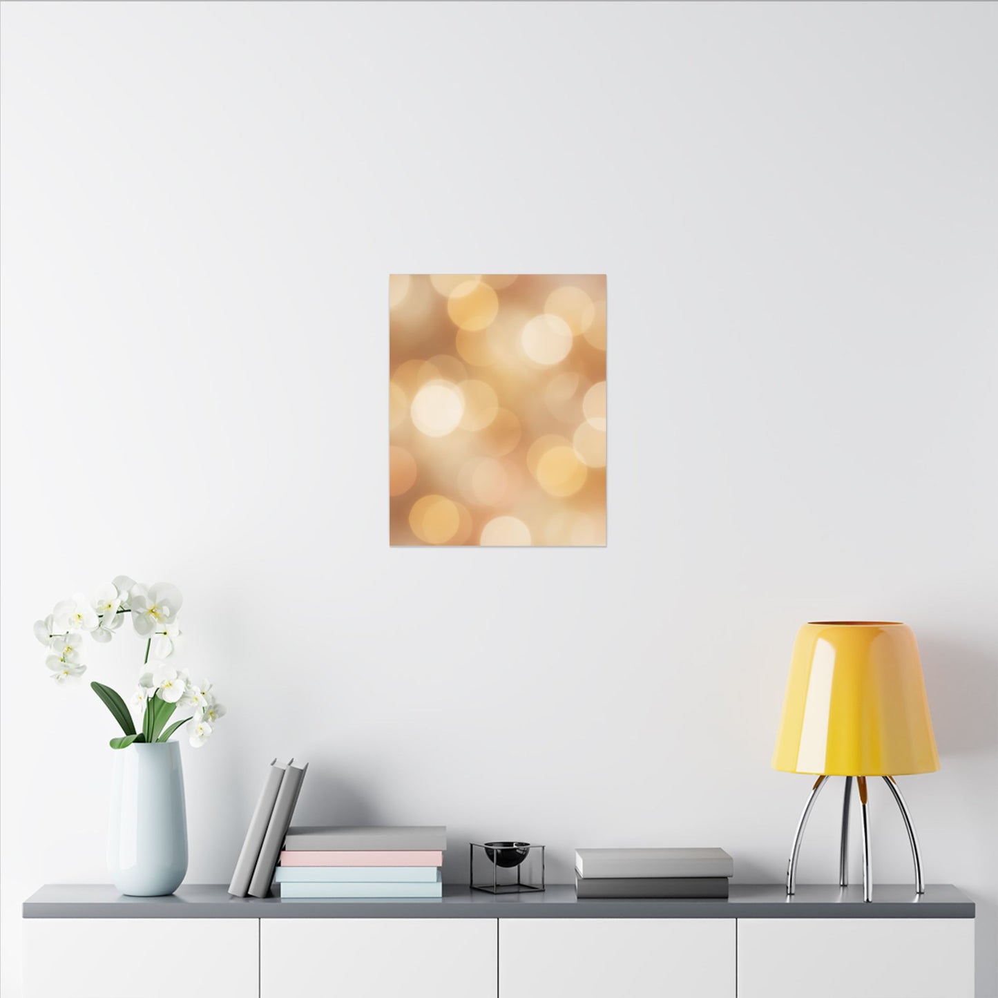 Golden Bokeh Canvas Wall Art