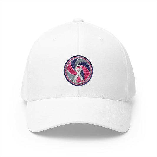 Aperture Ribbon — Breast Cancer Awareness Embroidered Cap (Photographer Collection)