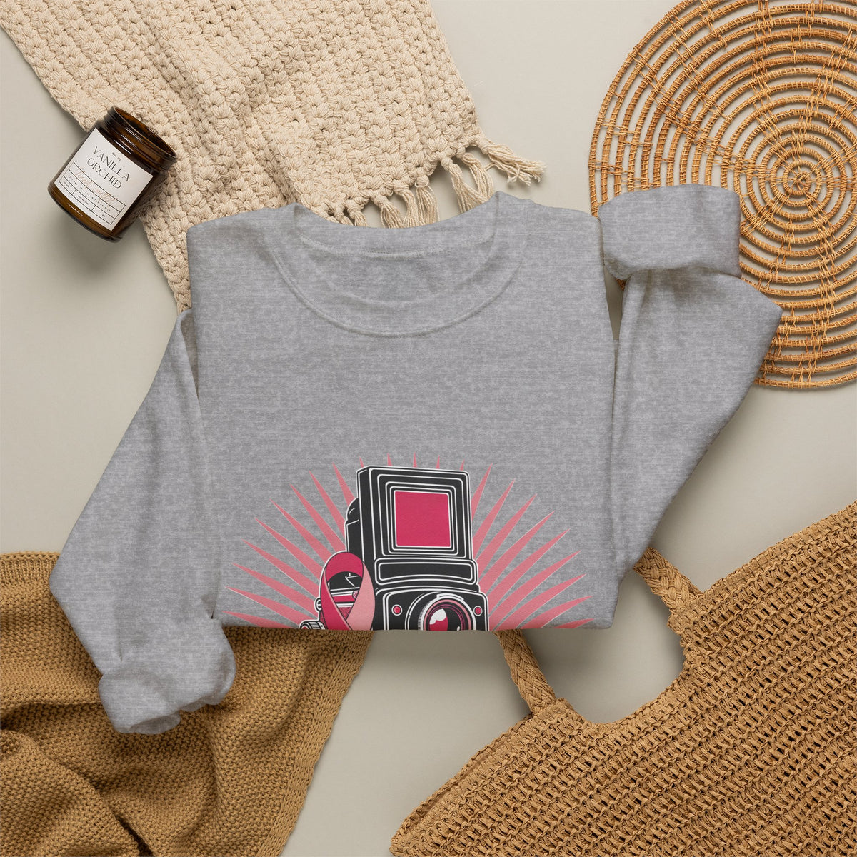 Shoot for a Cure — Breast Cancer Awareness Crewneck (Photographer Collection)