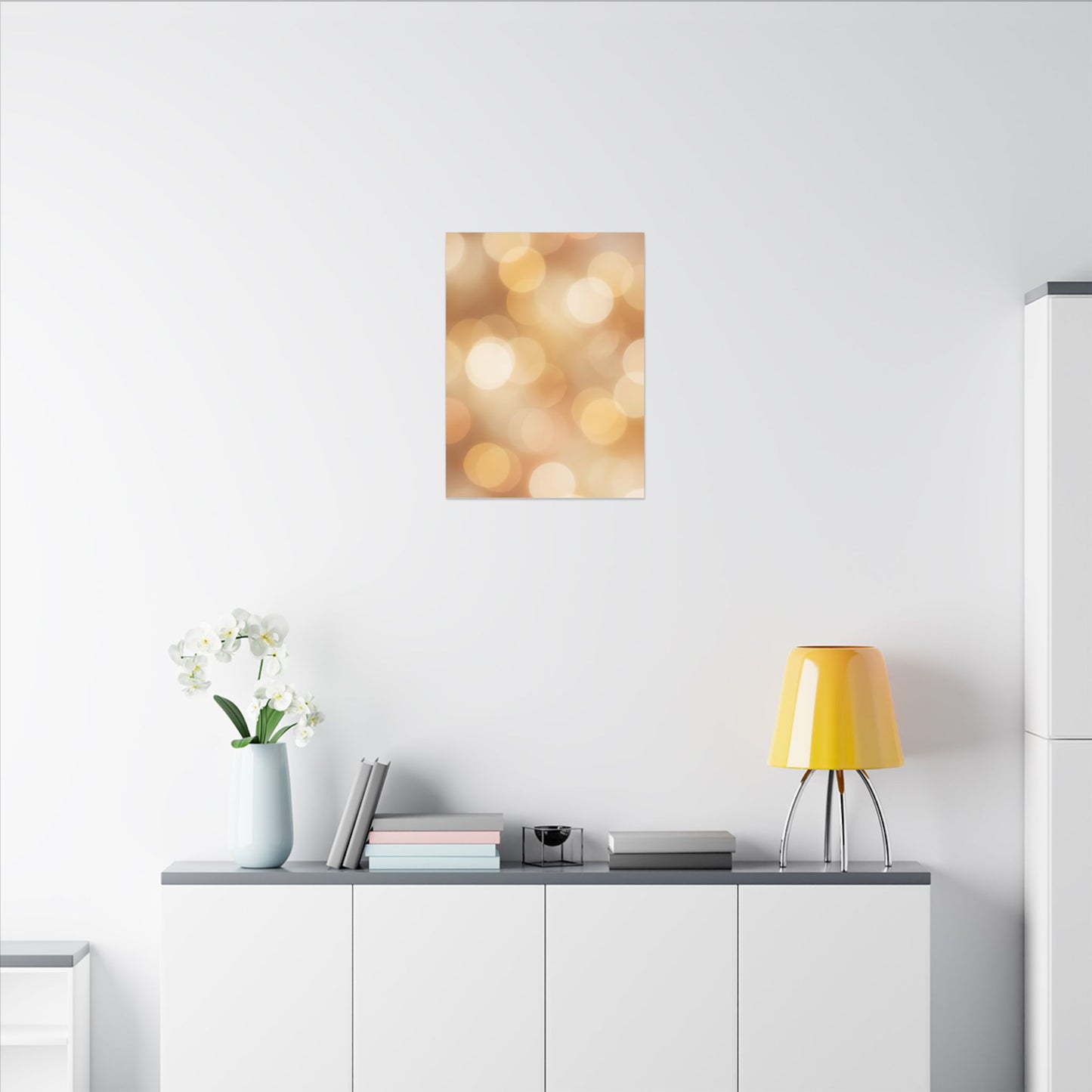 Golden Bokeh Canvas Wall Art