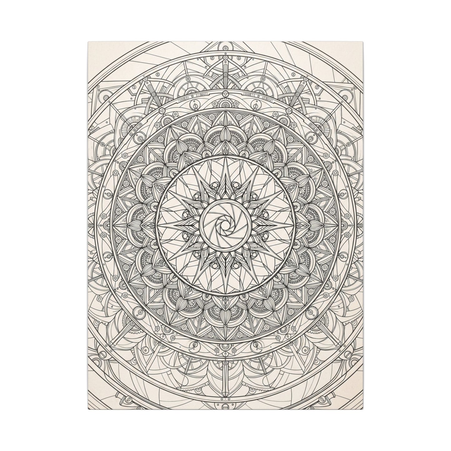 Camera Shutter Mandala Canvas Wall Art