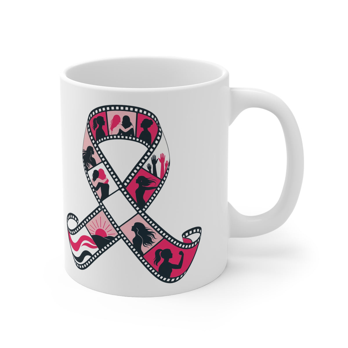 Film Strip Ribbon — Breast Cancer Awareness Mug (Photographer Collection)
