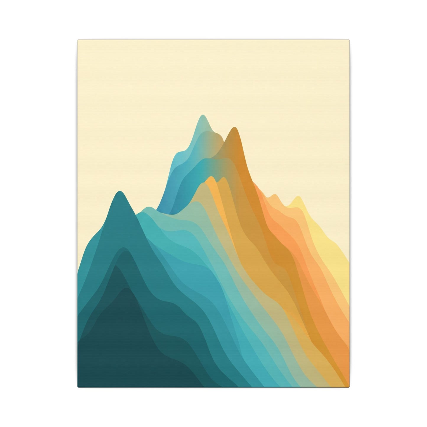 Histogram Mountains Canvas Wall Art