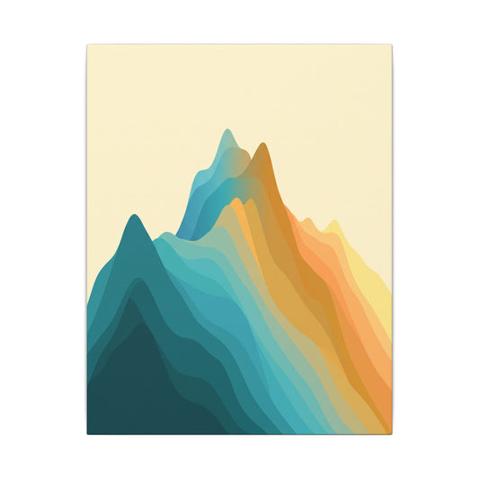 Histogram Mountains Canvas Wall Art