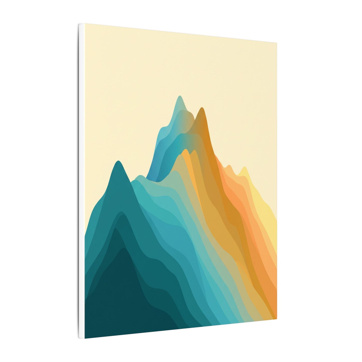 Histogram Mountains Canvas Wall Art