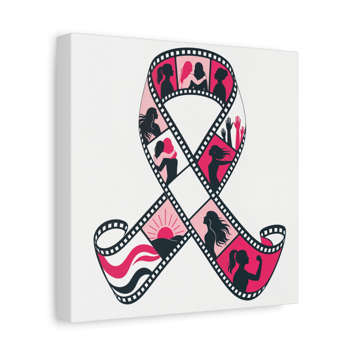 Film Strip Ribbon — Breast Cancer Awareness Canvas (Photographer Collection)
