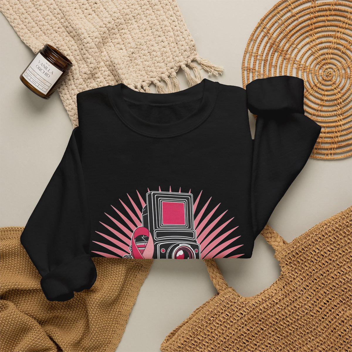 Shoot for a Cure — Breast Cancer Awareness Crewneck (Photographer Collection)