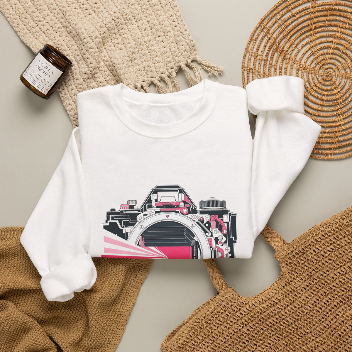 Shutter / Early Detection — Breast Cancer Awareness Crewneck (Photographer Collection)