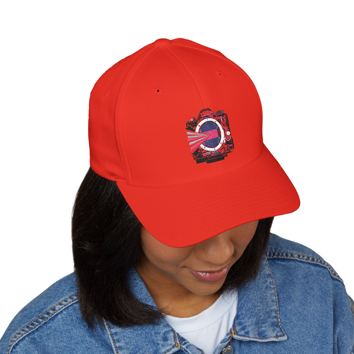 Shutter / Early Detection — Breast Cancer Awareness Embroidered Cap (Photographer Collection)