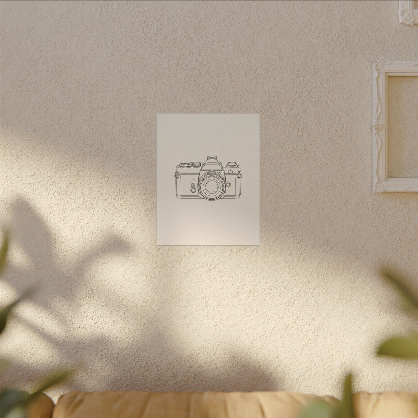 Line Art Camera Canvas Wall Art