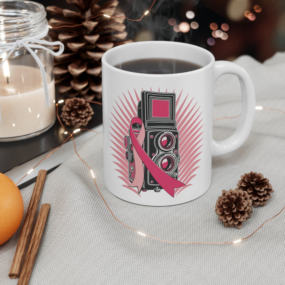 Shoot for a Cure — Breast Cancer Awareness Mug (Photographer Collection)