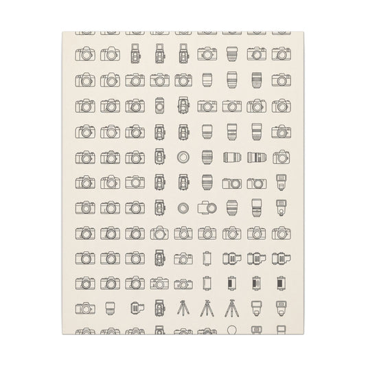 Camera Collector Chart Canvas Wall Art