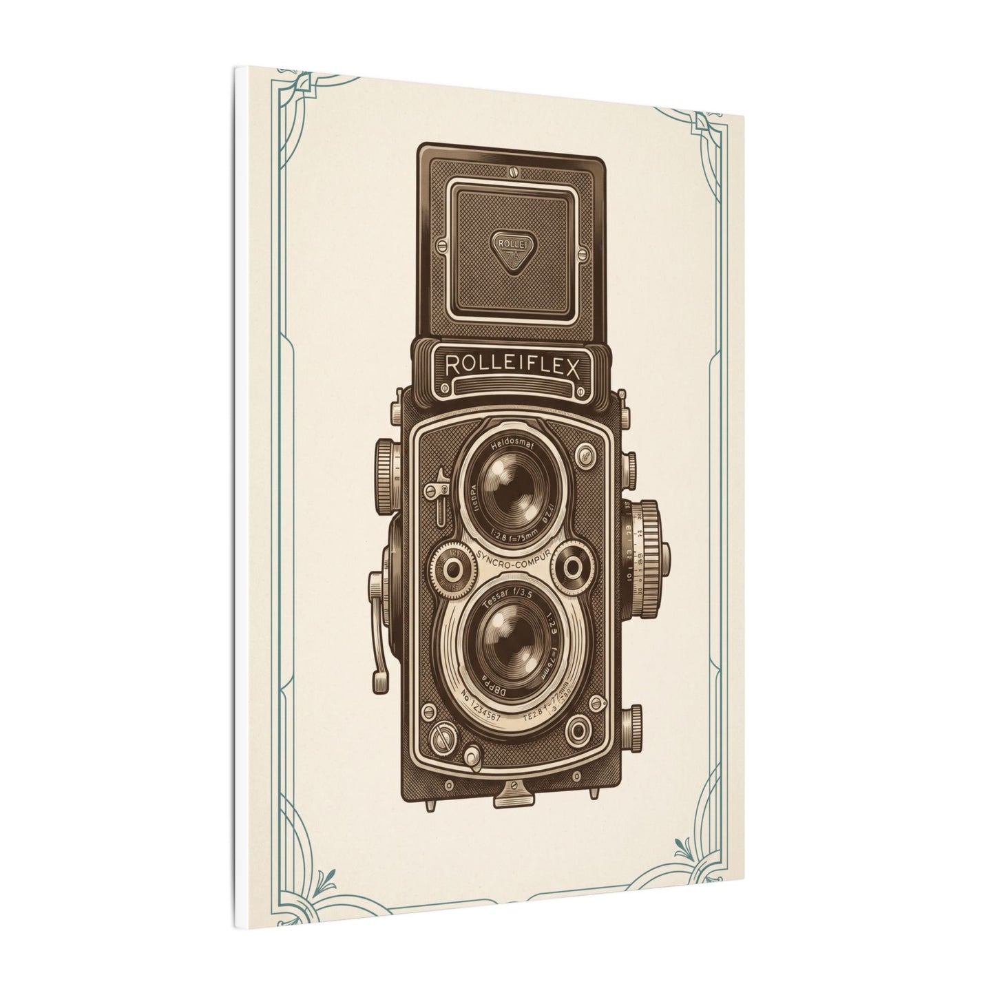 Vintage TLR Camera Canvas Wall Art