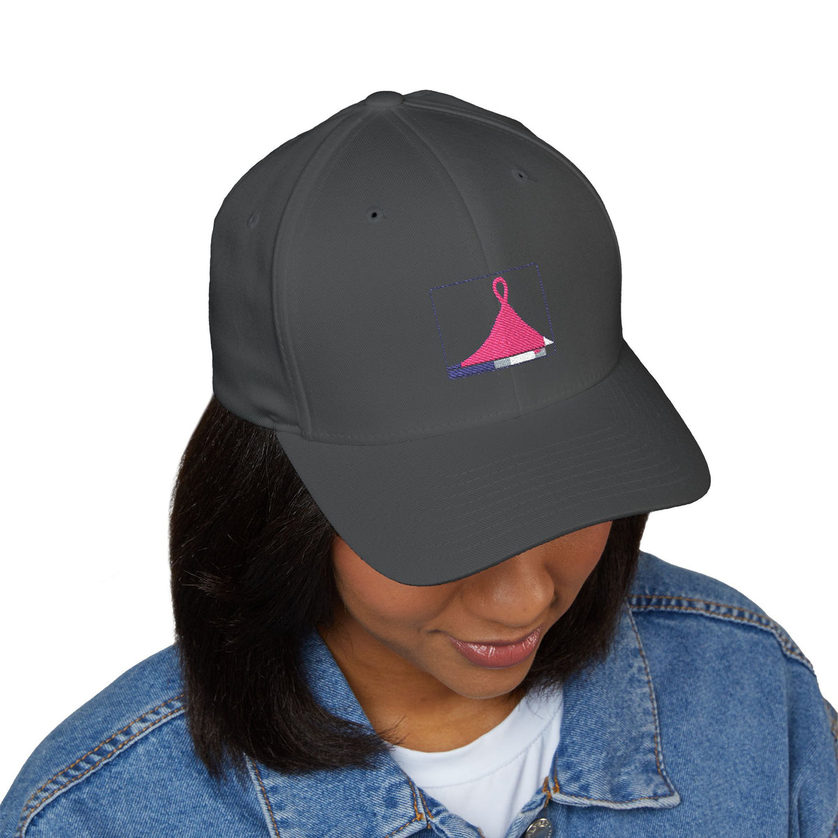 Histogram of Hope — Breast Cancer Awareness Embroidered Cap (Photographer Collection)