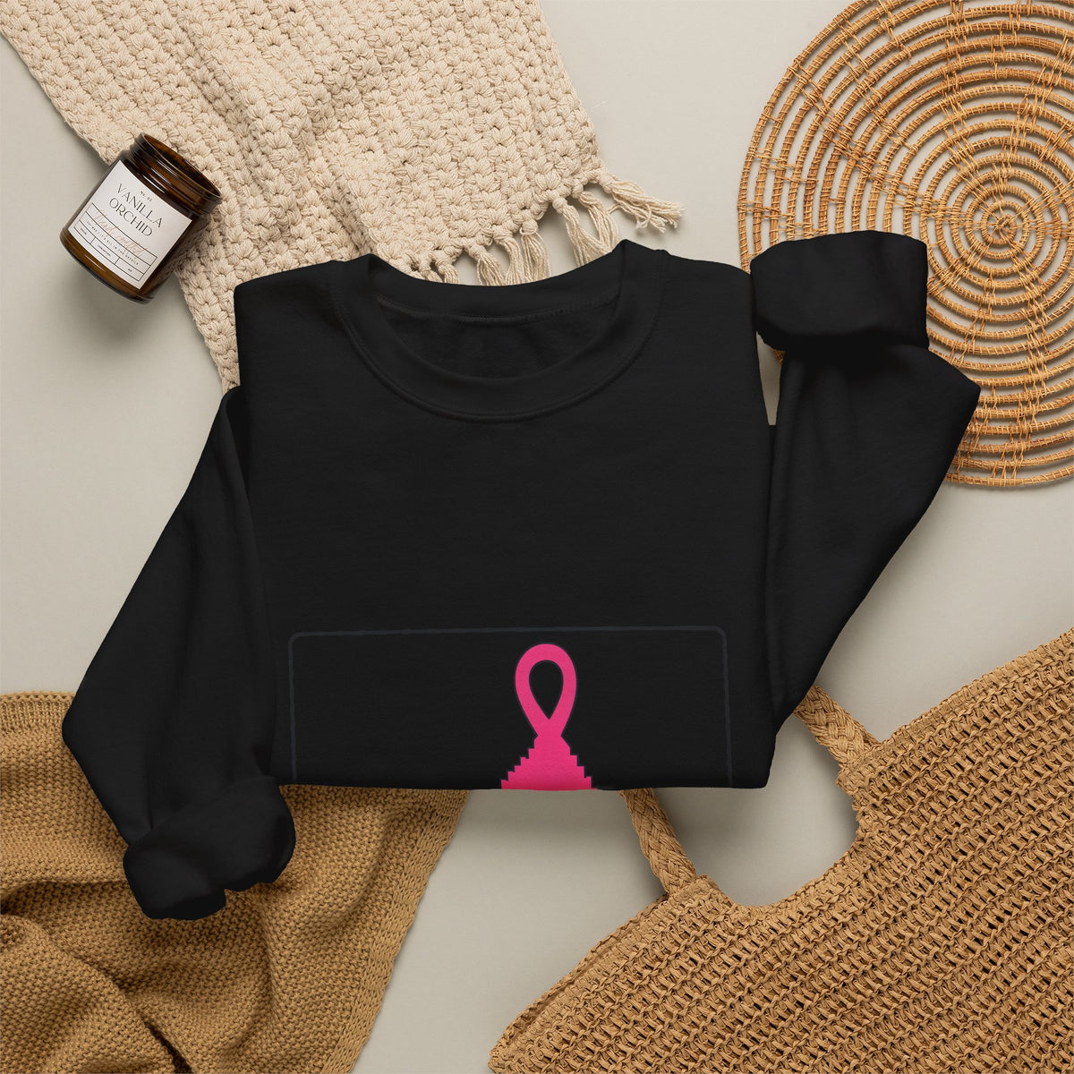Histogram of Hope — Breast Cancer Awareness Crewneck (Photographer Collection)