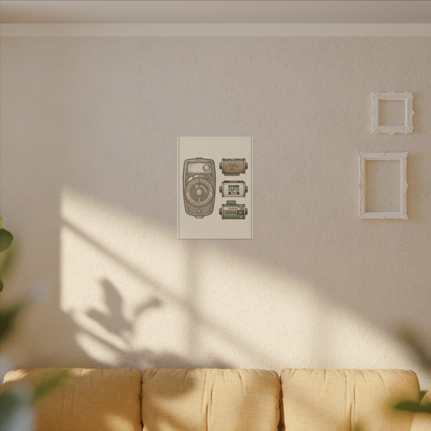 Vintage Light Meter and Film Canvas Wall Art