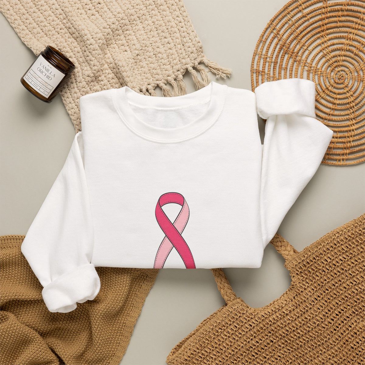 The Strap — Breast Cancer Awareness Crewneck (Photographer Collection)