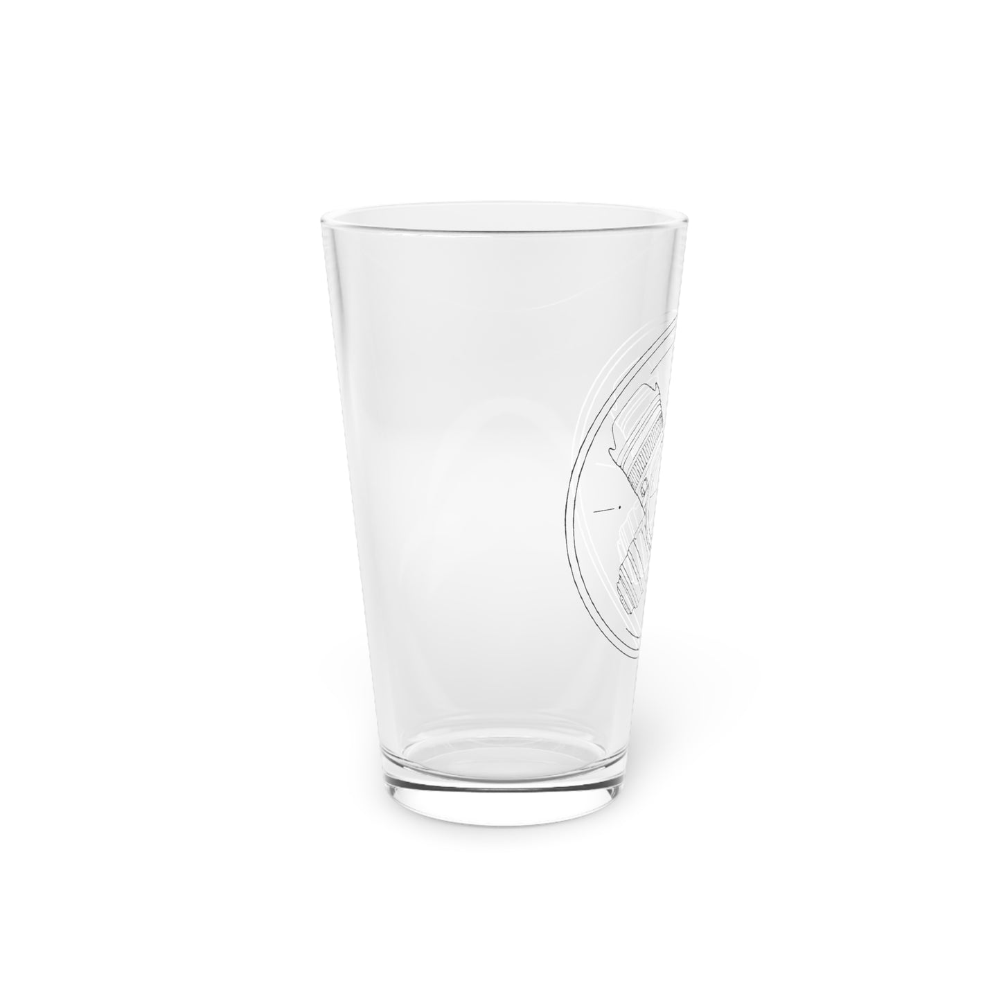 Shutter Emblem Photographer Pint Glass