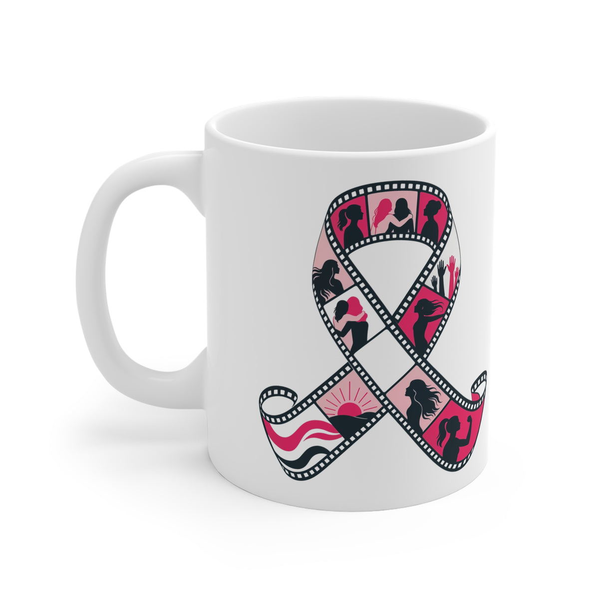 Film Strip Ribbon — Breast Cancer Awareness Mug (Photographer Collection)