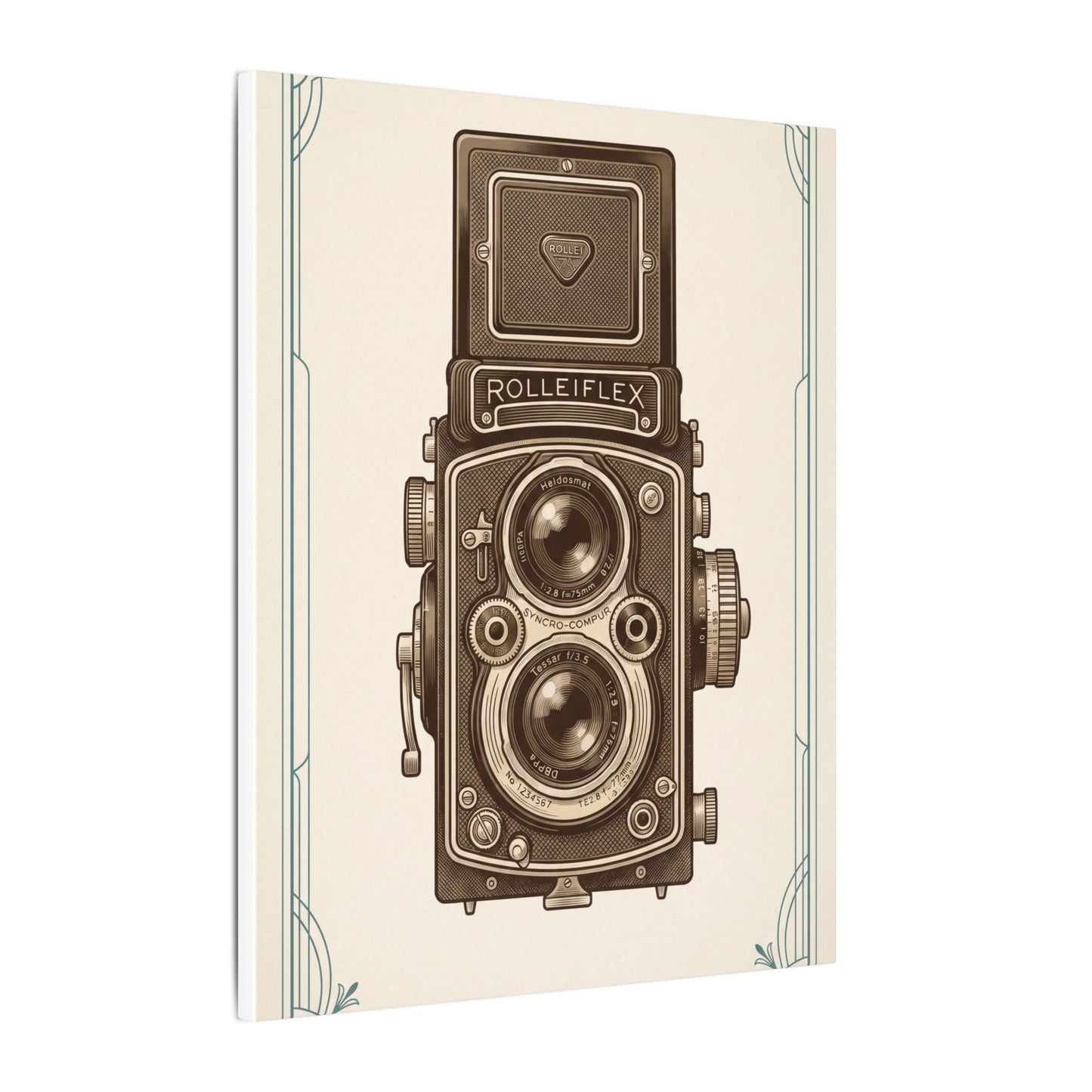 Vintage TLR Camera Canvas Wall Art