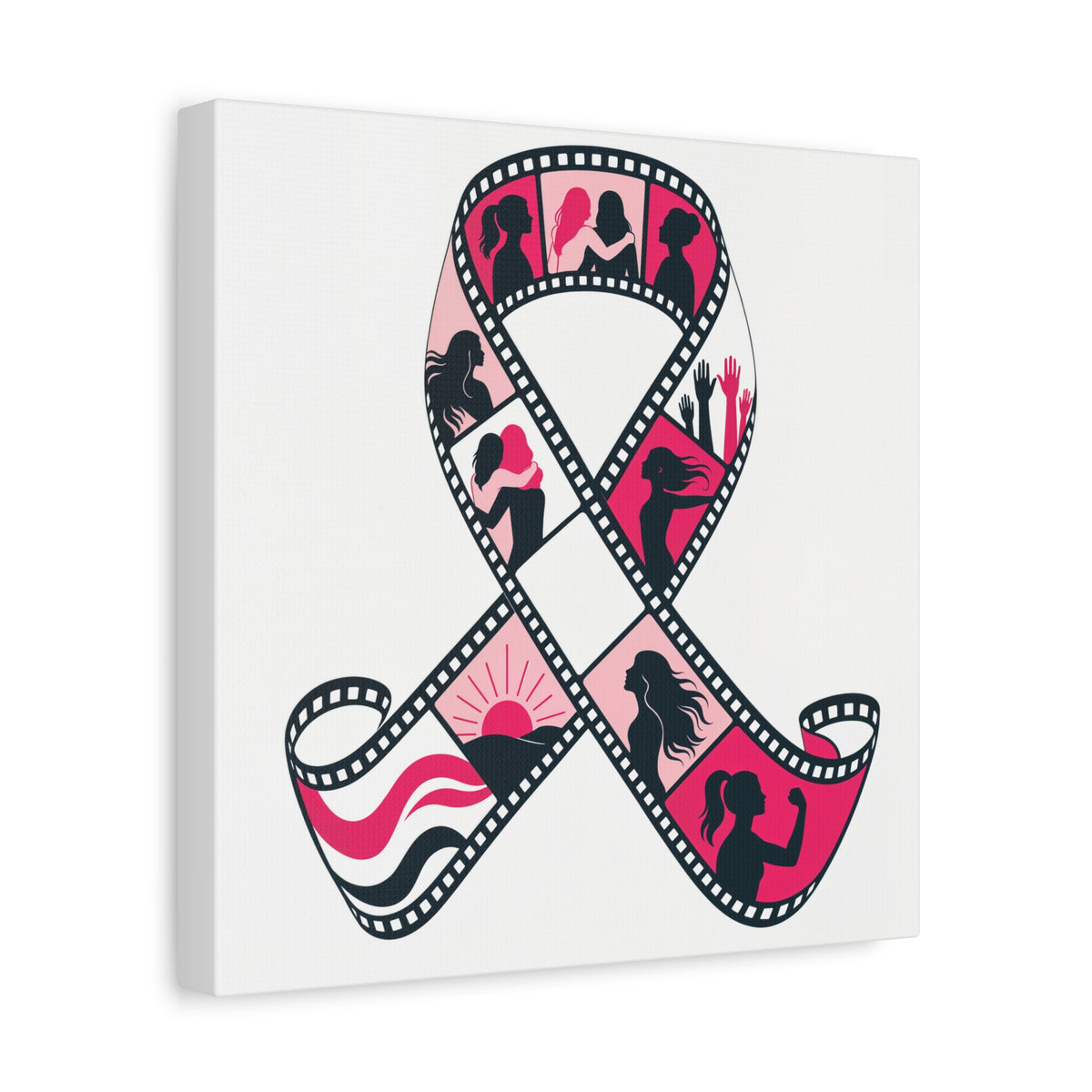 Film Strip Ribbon — Breast Cancer Awareness Canvas (Photographer Collection)