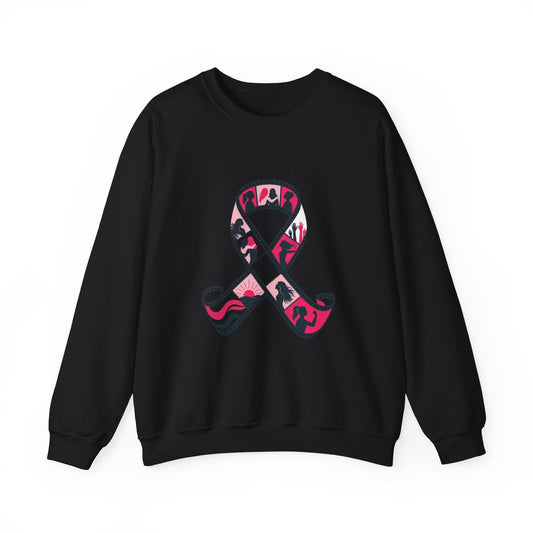 Film Strip Ribbon — Breast Cancer Awareness Crewneck (Photographer Collection)