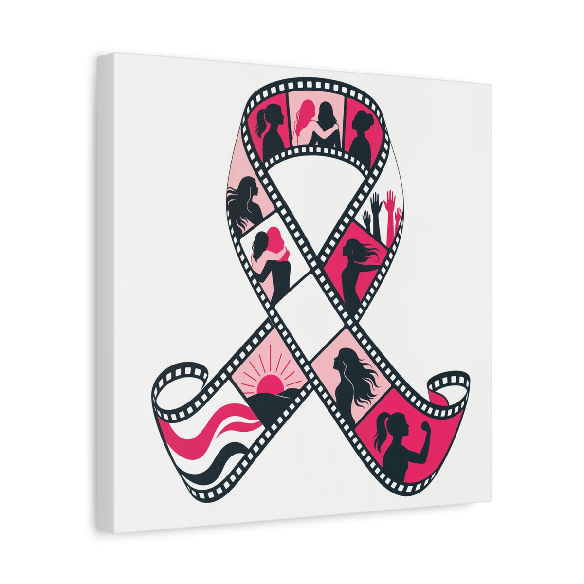 Film Strip Ribbon — Breast Cancer Awareness Canvas (Photographer Collection)